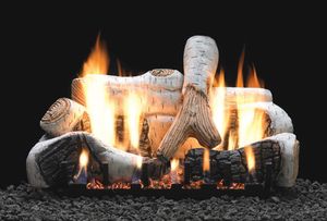 White Mountain Hearth: Birch Ceramic Fiber Log Set - 18"