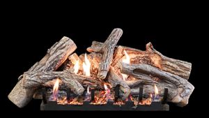 White Mountain Hearth: Fallen Timber Burncrete Log Set - 18"