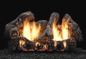 White Mountain Hearth: Super Charred Oak Ceramic Fiber Log Set - 18"