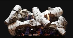 White Mountain Hearth: Birch Burncrete Log Set - 18"