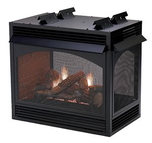 White Mountain Hearth: Vail Vent-Free Premium 36 Peninsula Fireplace