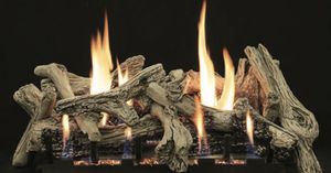 White Mountain Hearth: Driftwood Burncrete Log Set - 18"