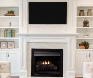 White Mountain Hearth: Vail Vent-Free Deluxe 26 Fireplace & Mantel Combination